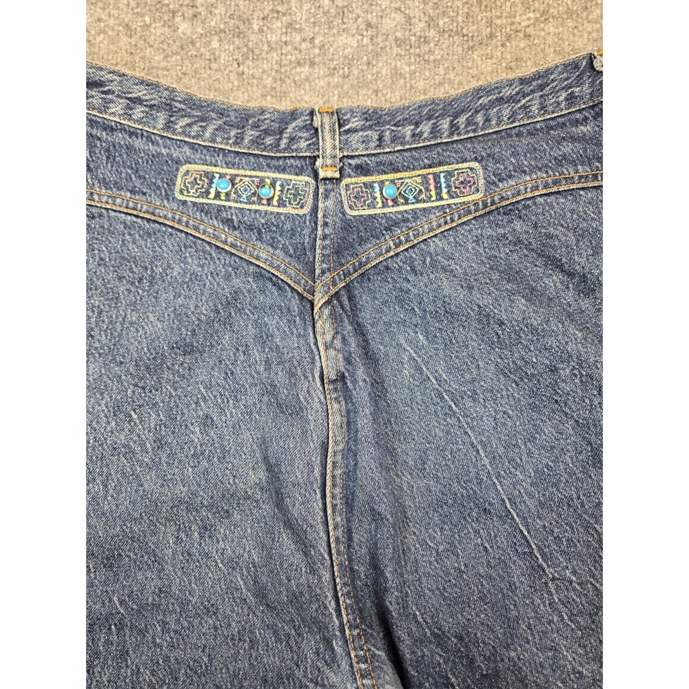 Vintage 80s Gitano Womens 36/22 Plus Hi Rise Straight Leg Jeans Blue Cotton